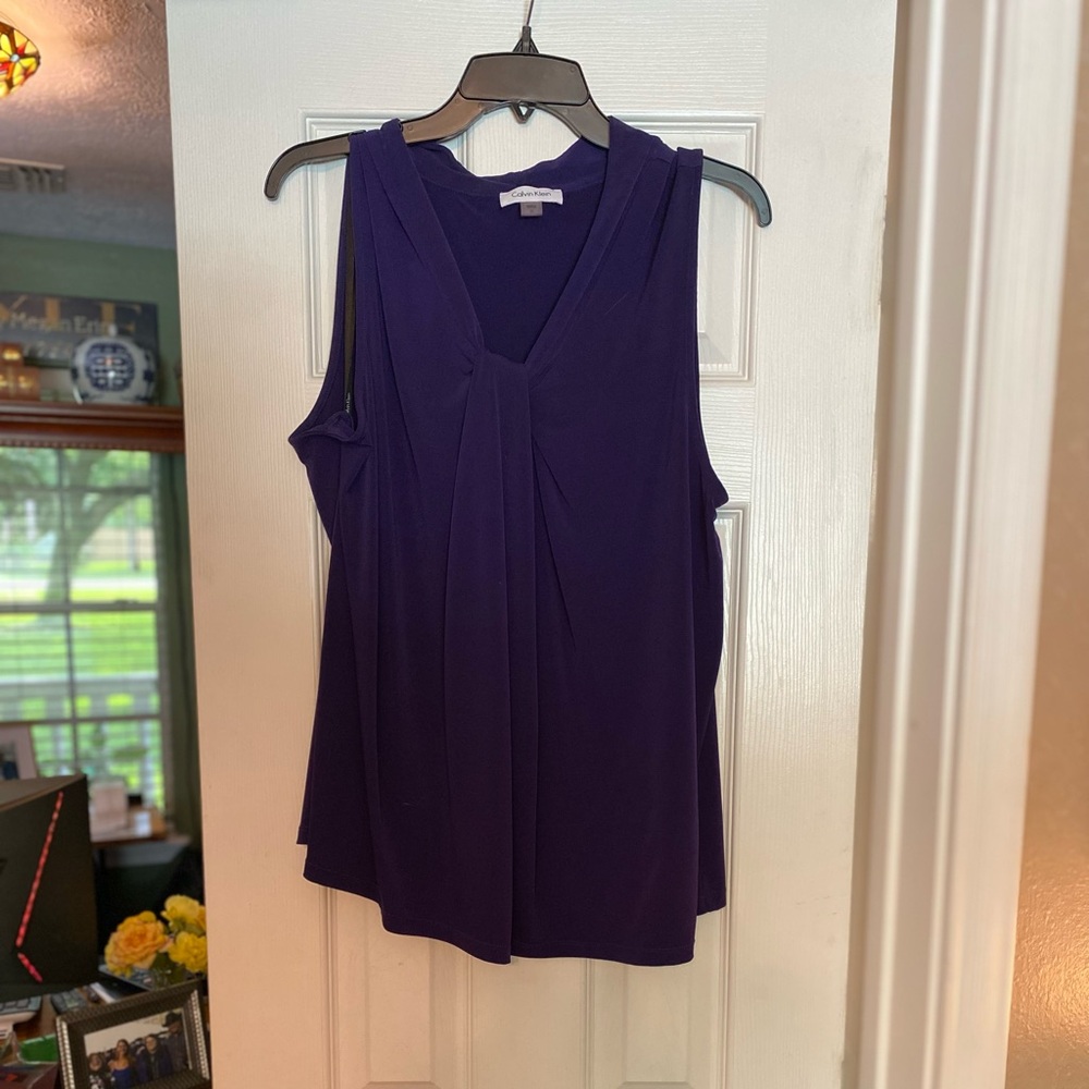 Calvin Klein Relaxed Purple Sleeveless Tank Top